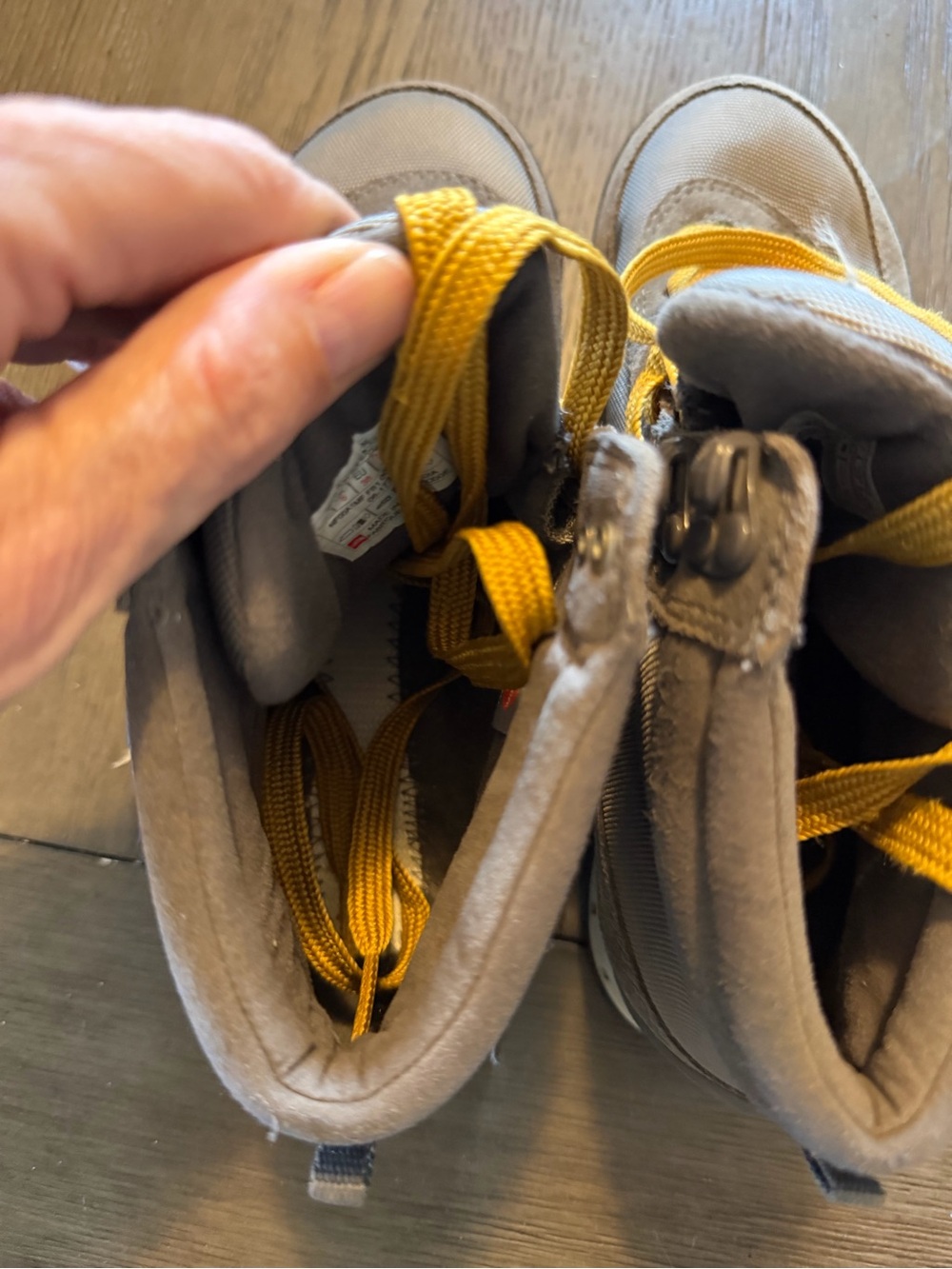 The North Face Gray and Yellow Waterproof Hiking Boots great condition! - Picture 5 of 7